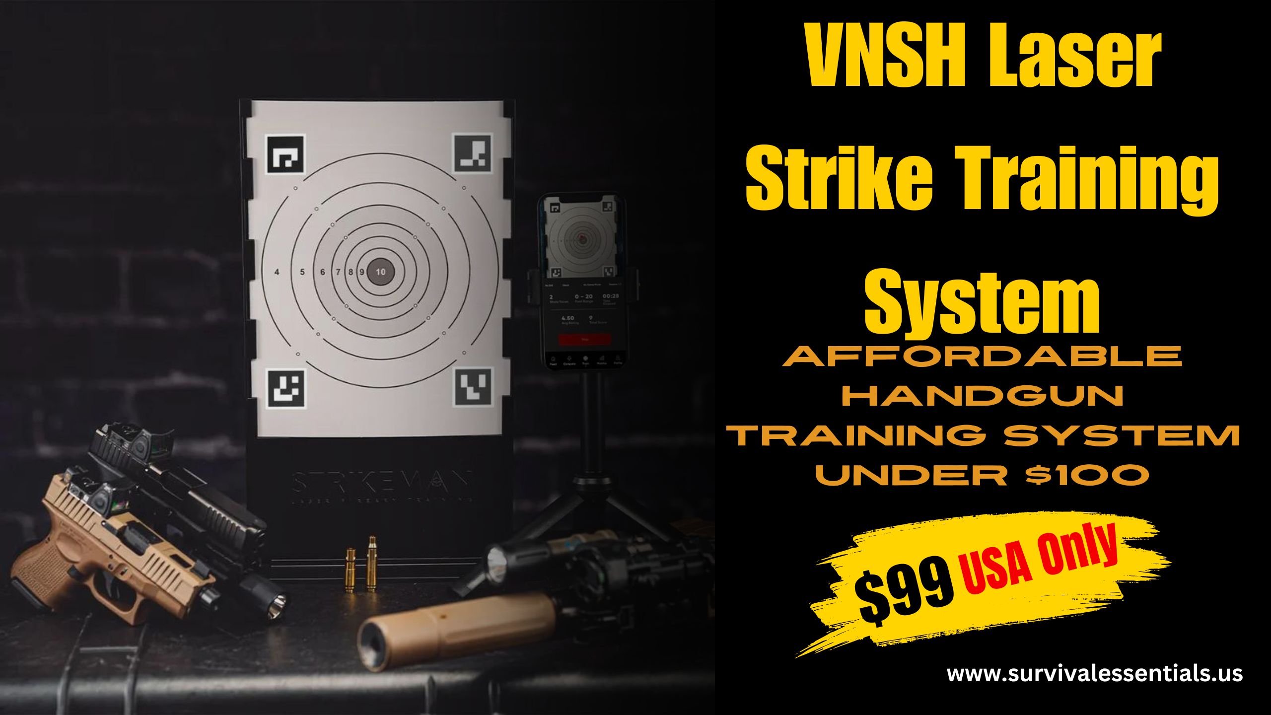 The Best Dry Fire Training System for Handguns Under $100: VNSH Laser Strike Training System